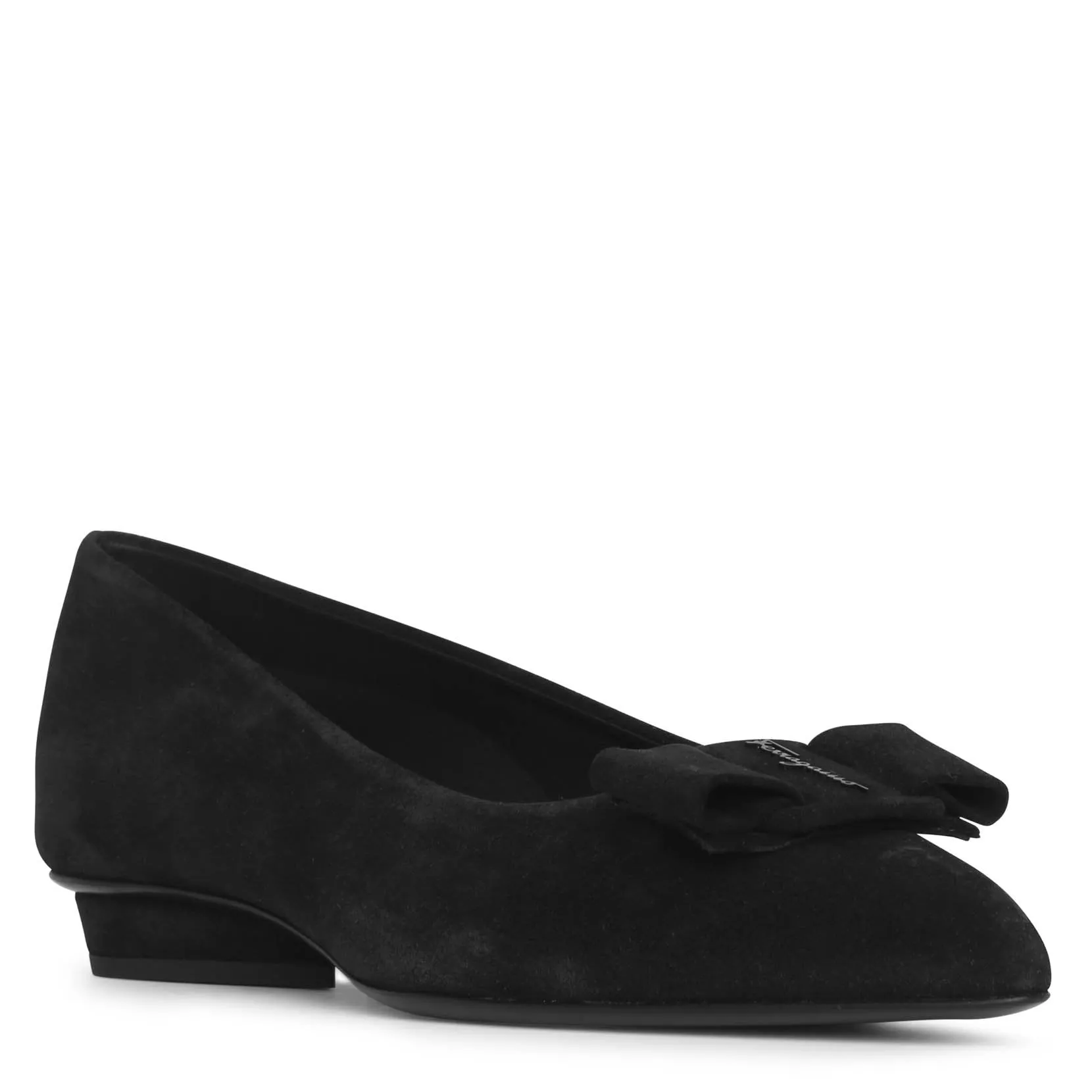 Viva black suede flats